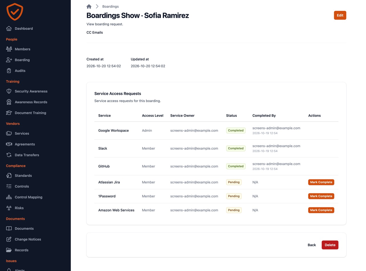 An onboarding checklist
